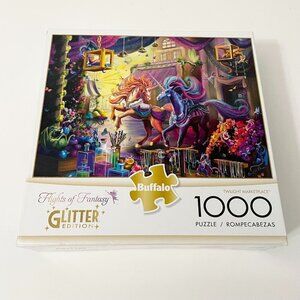 Buffalo Flights of Fantasy Glitter Edition 1000 Puzzle Twilight Marketplace